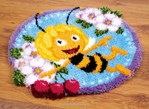 Tapis point noué maya l'abeille