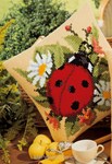 Coussin Coccinelle et Marguerites