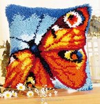 Coussin point noué Papillon