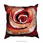 Coussin coeur de rose