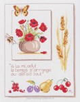 Dicton d'été sur toile aida
