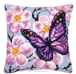 Coussin Papillon violet