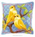 Coussin couple d'oiseaux