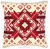 Coussin géométrie rouge 1