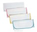 Lot de 12 pochettes serviettes 3 Blanc - 3 Jaune - 3 Bleu - 3 Rose