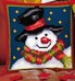 Coussin Portrait bonhomme de Neige