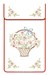 Cache torchon Panier de rose sur toile coton blanc