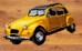 Tapis point noué 2 cv jaune