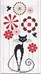 Etui à lunette Chat et fleurs