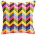 Coussin long point déco vagues