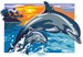 Dauphins et coucher de soleil