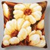 Coussin fleurs blanches