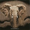 HUNTING ELEPHANT sur toile Aida 5.4