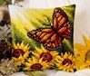 Coussin Papillon et Tournesols