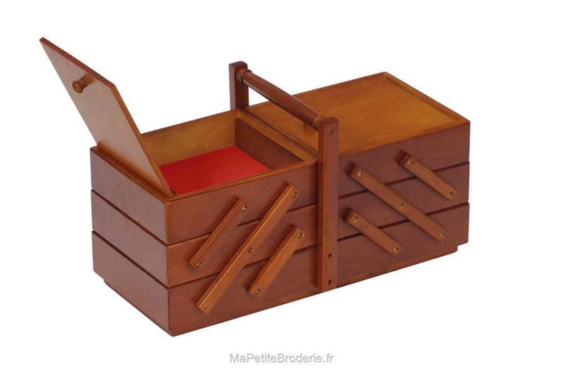 Boîte à couture en bois de Bamboe FSC® - Boîte de rangement boîte