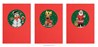 Lot de 3 cartes Personnages de Noel avec enveloppes