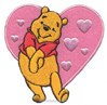 Motif thermocollant Winnie l'Ourson Cur Rose