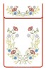 Cache torchon Fleurs des champs sur toile coton ecru