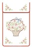 Cache torchon Panier de rose sur toile coton ecru