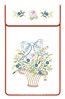 Cache torchon Panier Pt d'araigne sur toile coton blanc