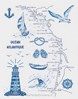 Océan atlantique sur toile aida
