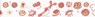 Biais couture rouge rouleau 20M repli en 2 de largeur 20-9.5mm