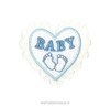 Motif thermocollant Cur Baby Bleu