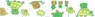 Biais tortues et escargot vert rouleau 20M repli en 2 de largeur 20-9.5mm