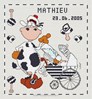 NAISSANCE fille ou garon sur toile aida 7.0