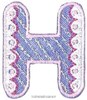 Motif thermocollant Lettre H