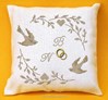 Coussin de Mariage Oiseaux et Cœurs