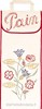 Sac  pain Fleurs et bl sur coton Blanc gans