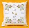 Coussin de Mariage Coins Fleuris