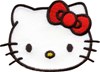 Motif thermocollant Hello Kitty Portrait Nœud Rouge