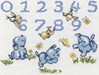 Tableau  compter chiots  sur toile Aida