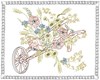 napperon La brouette fleurie Bord dentelle
