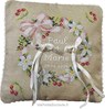 Coussin mariage  sur toile Aida