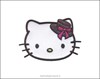 Motif thermocollant Hello Kitty Portrait chapeau